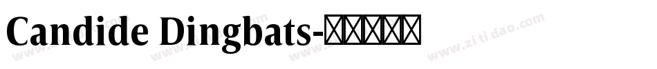 Candide Dingbats字体转换